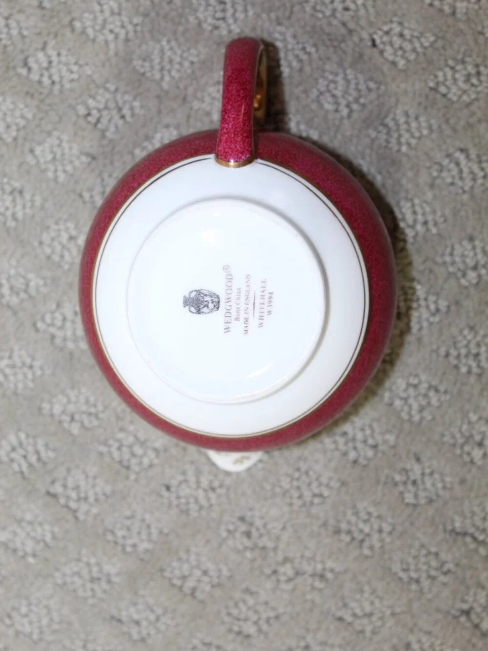 Wedgwood Whitehall W3994 Powder Ruby Bone China Creamer